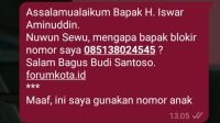 Wakil Walikota Semarang Blokir Nomor Wartawa